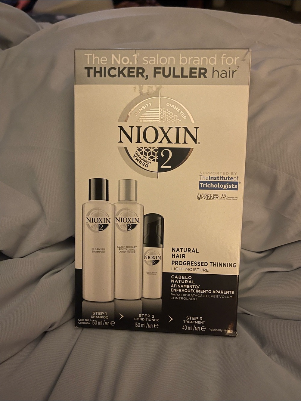 Nioxin System 2 Natural Hair Progressed Thinning Kit - White